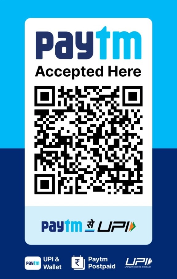 This is paytm barcode using for students registration